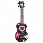 Mahalo Art Series, Soprano Heart Black Acoustic Ukulele