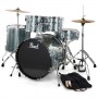 Pearl RS585C Roadshow Charcoal Metallic Σετ Drums με Βάσεις και Πιατίνια