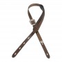 LEVY'S PM23W Veg-Tan Dark Brown 1" Guitar Strap