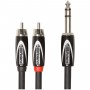 Roland Black Series JACK Stereo - 2 RCA Male 1.50m Καλώδιο αντάπτορας