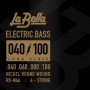 La Bella Bass RX-N4A Nickel Plated 040-100 Long Scale Σετ 4 χορδές ηλεκτρικού μπάσου