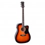 SOUNDSATION Yellowstone DNCE Sunburst Electric - Acoustic Guitar