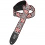 LEVY'S M8HT Red & White Floral Motif 2" Ζώνη κιθάρας