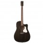 Art & Luthiere Americana Faded Black Cutaway Q1T Electric - Acoustic Guitar