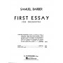 G. Schirmer Barber - First Essay for Orchestra [Full Score] Book for Orchestral Music