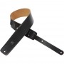 LEVY'S DM1 Genuine Leather Black 2.5" Guitar Strap