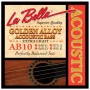 La Bella Golden Alloy Acoustic Bass Extra Light 040-095 Acoustic Bass Guitar 4-String Set