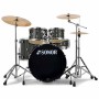 SONOR AQX Stage Black Midnight Sparkle Σετ Drums με Βάσεις και Πιατίνια