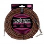 Ernie Ball 6064 Braided Black - Orange 7.60m Instrument Cable