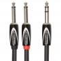 Roland Black Series Jack Male Stereo - 2 Jack Male Mono 3.00m Adapter Cable