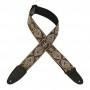 LEVY'S M8HT Brown & White Floral Motif 2" Guitar Strap