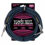 Ernie Ball 6060 Braided Black - Blue 7.60m Instrument Cable