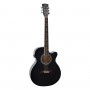 SOUNDSATION Yellowstone Mini Jumbo CE Black Electric - Acoustic Guitar