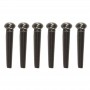 Takamine Set of 6 Black Bridge Pins Set