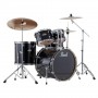 Pearl EXX725F Jet Black Σετ Drums με Βάσεις και Πιατίνια