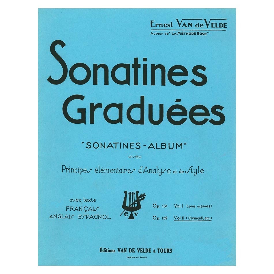 Van De Velde Van De Velde - Sonatines Graduees  Op.132 Vol.2 Book for Piano