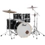 Pearl EXX725BR Jet Black Σετ Drums με Βάσεις και Πιατίνια