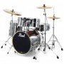 Pearl EXX725BR Smokey Chrome Drumset & Stands & Cymbals