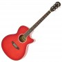 Aria FET-01FX Cutaway See Through Red Ηλεκτροακουστική κιθάρα